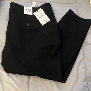 Zara Men's Classic Black Trousers
